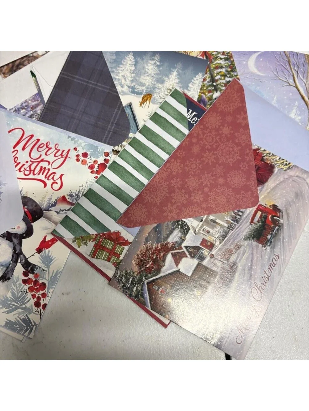 Huge Lot of Assorted Greeting Cards Christmas Birthday Holiday with Envelopes